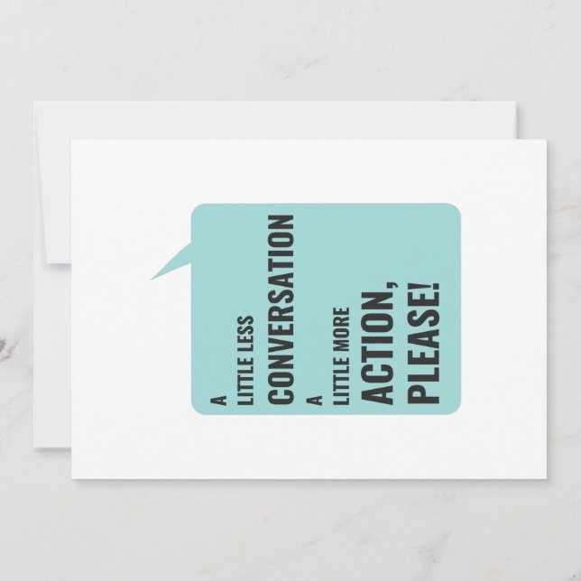 Convite Um Pouco Menos Conversa, Um Pouco Mais De Ação, (Verso)