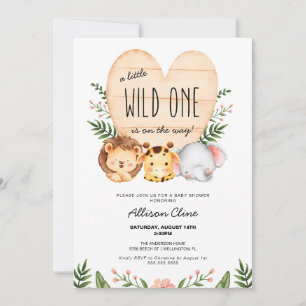 Convite Um Pouco Selvagem Está A Caminho Do Chá de fraldas