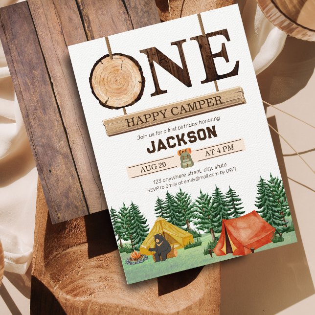 Convite Um primeiro aniversario de campanha feliz (Criador carregado)