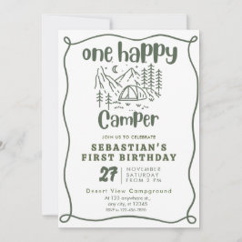 Convite Um primeiro aniversario de Camper Boys Feliz