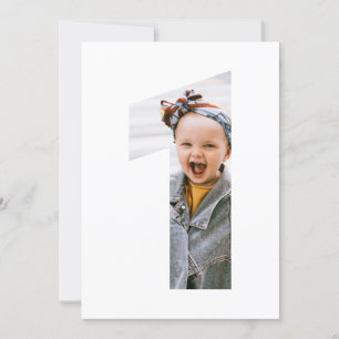 Convite Um primeiro aniversario de Fotografia Personalizad