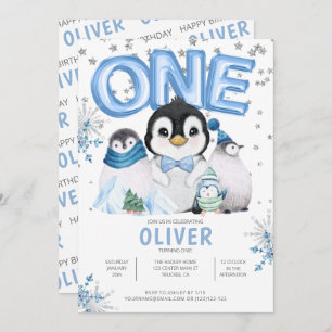 Convite UM primeiro aniversario de Inverno dos Pinguins
