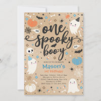Um primeiro aniversario Fantasma de Halloween Cute