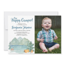 Um primeiro aniversario Feliz das Montanhas Fotogr