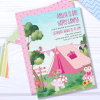 Um primeiro aniversario Feliz de Garota Rosa
