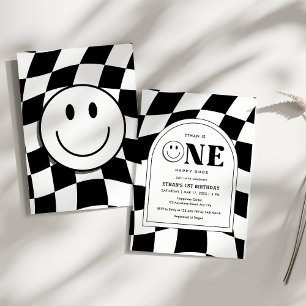 Convite Um primeiro aniversario Feliz do Cara Feliz