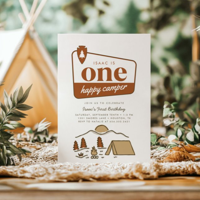 Convite Um primeiro aniversario Feliz do Explorador do Cam (Criador carregado)