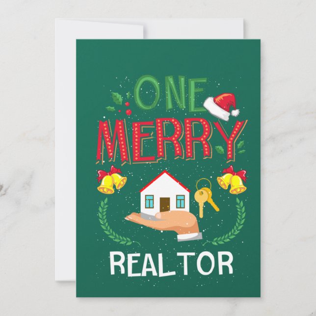 Convite Um Realtor Alegre Imóveis Natal Feio de Natal (Frente)