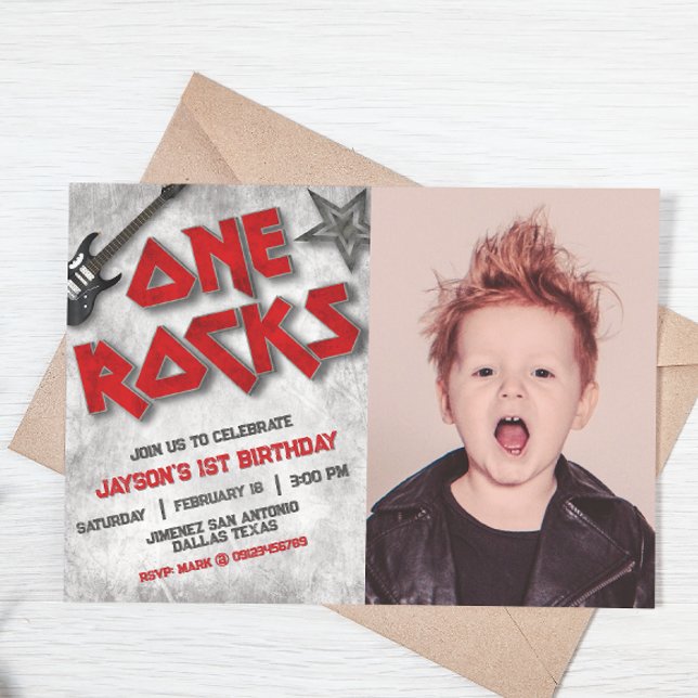 Convite Um Rocks com Paisagem de Foto (Criador carregado)