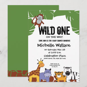 Convite Um selvagem no caminho chá de fraldas do tema Sel