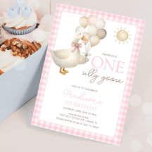 Um Silly Goose Balões Primeiro Aniversário