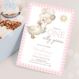 Convite Um Silly Goose Balões Primeiro Aniversário