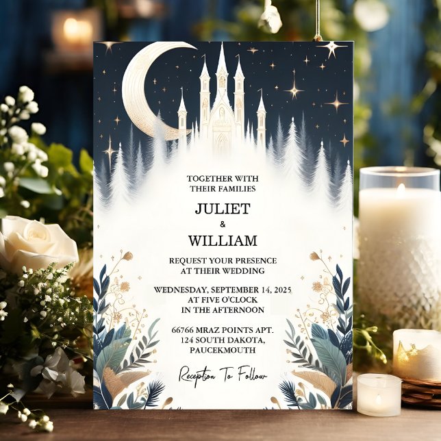 Convite Um Sonho Místico Feiticeiro Estrelas Místicas Casa (Criador carregado)