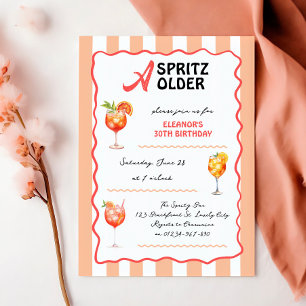 Convite Um Spritz para Qualquer Idade Festa de Aniversário