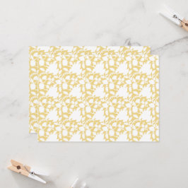 Convite Um tapete amarelo com um padrão repetitivo de moti