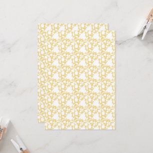 Convite Um tapete amarelo com um padrão repetitivo de moti
