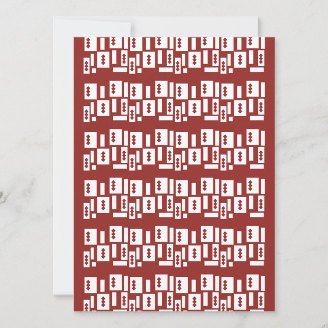 Convite Um tapete vermelho com padrão texturizado é espalh (Frente)