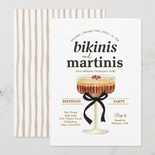 Convite Um Tema de Martini Espresso de Festa Um Pouco Mais