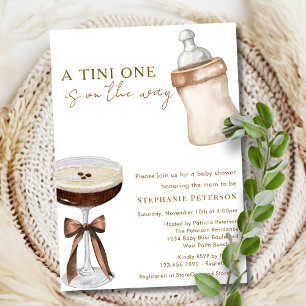 Convite Um Tini A Caminho Baby Shower de Espresso Martini