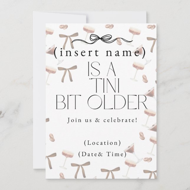 Convite Um Tini Bit Antigo (Frente)