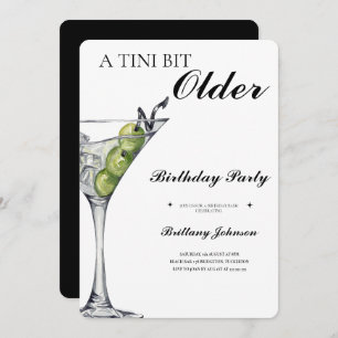 Convite Um Tini Bit Antigo Martini Aniversário