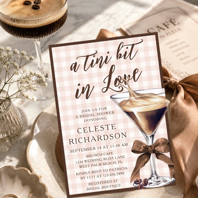 Convite Um Tini Bit Apaixonada Espresso Martini Chá de Noi (Criador carregado)