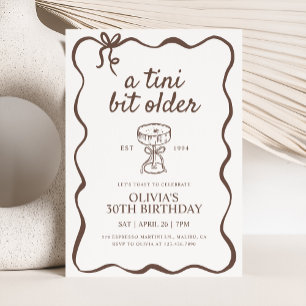 Convite Um Tini Bit Mais Velho Brown Espresso Martini Aniv