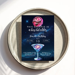 Convite Um Tini Bit Mais Velho Scorpio Zodiac Martini Aniv