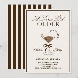 Convite Um Tini Bit Older Espresso Martini 30º Aniversário