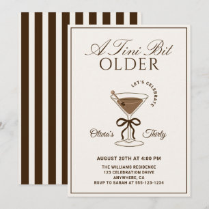 Convite Um Tini Bit Older Espresso Martini 30º Aniversário