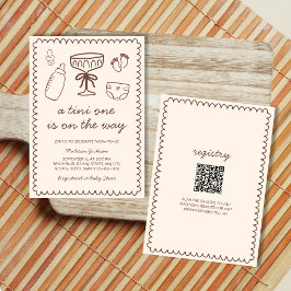 Convite Um Tini No Caminho De Um Chá de fraldas Jogável