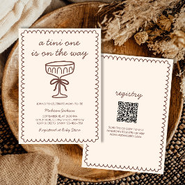 Convite Um Tini No Caminho Do Chá de fraldas Espresso Mart