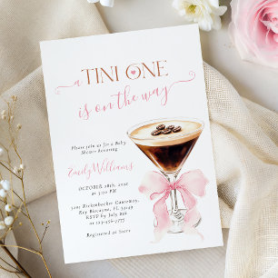 Convite Um Tini One Está a Caminho Coquette Baby Shower