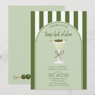 Convite Um Tini Pouco Mais Velho Martini Aniversário Capri