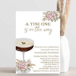 Convite Um Tini Um Dusty Pink Espresso Martini Chá de Bebê