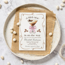 Um Tini Um Espresso Martini Arco Rosa Chá de Bebê
