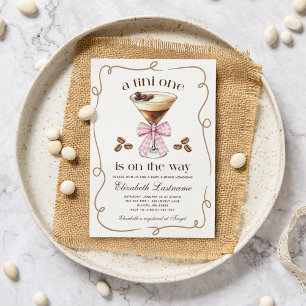 Convite Um Tini Um Espresso Martini Arco Rosa Chá de Bebê