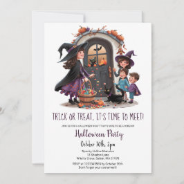 Convite Um truque bonito trata crianças doces de sanduíche