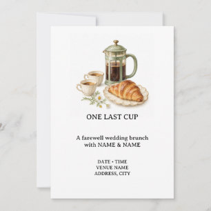 Convite Um Último Copo Brunch de Despedida de Casamento
