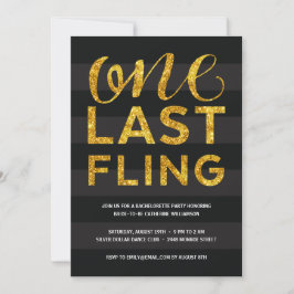 Convite Um Último Voo | Festa de solteira de aspecto brilh