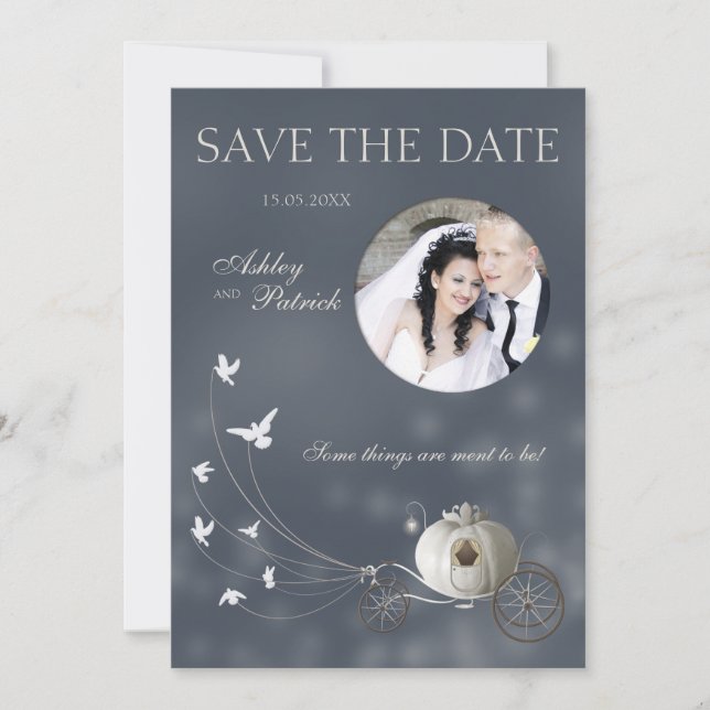 Convite Um Verdadeiro Conto de Fadas Adicione sua Foto Cas (Frente)