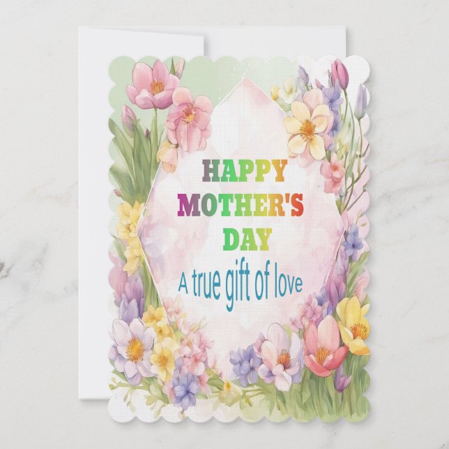 Convite Um verdadeiro presente de amor (Frente)