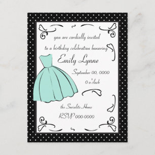 Convite Um vestido esboçado