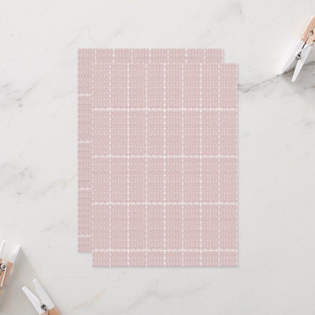 Convite um wallpaper vermelho e branco com um padrão (Frente/Verso In Situ)