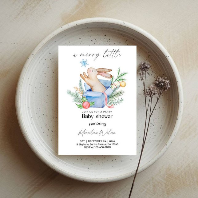 Convite Uma Alegre Festa de Babá de um Coelhinho (Criador carregado)