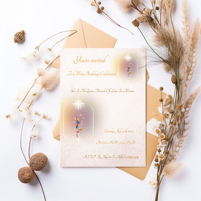 Convite Uma celebração mágica do final de aniversário da m (Criador carregado)