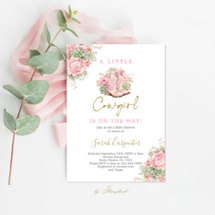 Convite Uma Chá de fraldas De Garota-Vaca Convidar