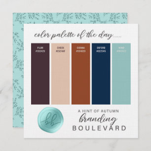 Convite Uma Dica da Paleta de Cores de outono