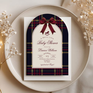 Convite Uma Feliz Vintagem De Cavalo Fogueiro Chá de frald