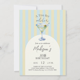 Convite Uma Festa de Aniversário com Martini Cocktail Um P